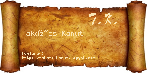 Takács Kanut névjegykártya